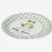 水の色カエル赤ちゃんシャワー ペーパープレート (アングル)