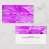 水の色カスタム油ピンク大理石 名刺 (正面/裏面)