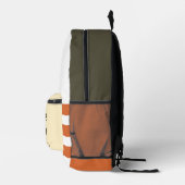 水の色カタツムリの風景カラフル名前をカスタムする プリントバックパック (右)