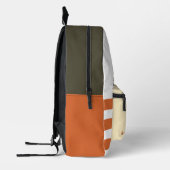 水の色カタツムリの風景カラフル名前をカスタムする プリントバックパック (左)