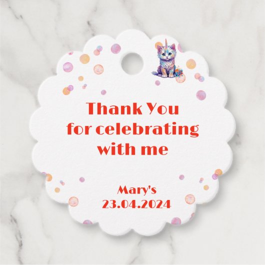 水の色カチコーンミョーグ誕生日感謝していユー フェイバータグ (正面)