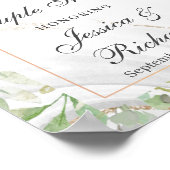 水の色カップルのシャワー歓迎ポスターサイン ポスター (角)