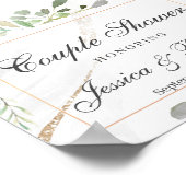 水の色カップルのシャワー歓迎ポスターサイン ポスター (角)