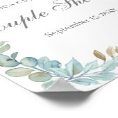 水の色カップルのシャワー歓迎ポスターサイン ポスター (角)