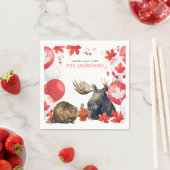 水の色カナダの日BBQ夏パーティー スタンダードカクテルナプキン (インサイチュ)