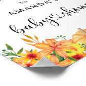 水の色カボチャのベビーシャワーへようこそ ポスター (角)