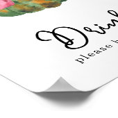 水の色カボチャ弓ベビーシャワードリンク ポスター (角)