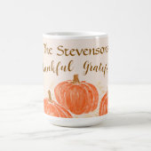 水の色カボチャ感謝のパーソナライズ コーヒーマグカップ (中央)