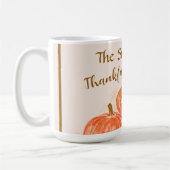 水の色カボチャ感謝のパーソナライズ コーヒーマグカップ (左)