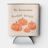 水の色カボチャ感謝のパーソナライズ 缶クーラー (正面)