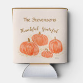 水の色カボチャ感謝のパーソナライズ 缶クーラー (裏面)