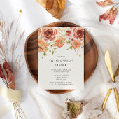 水の色カボチャ感謝祭素朴ディナー 招待状