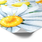 水の色カモミール。フローラ結婚の歓迎 ポスター (角)