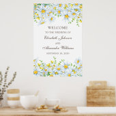 水の色カモミール。フローラ結婚の歓迎 ポスター (キッチン)