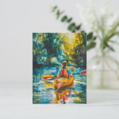 水の色カヤック絵を描ズ ポストカード (スタンド正面)