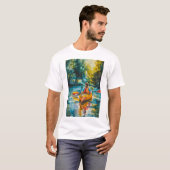 水の色カヤック絵を描ズ Tシャツ (正面フル)