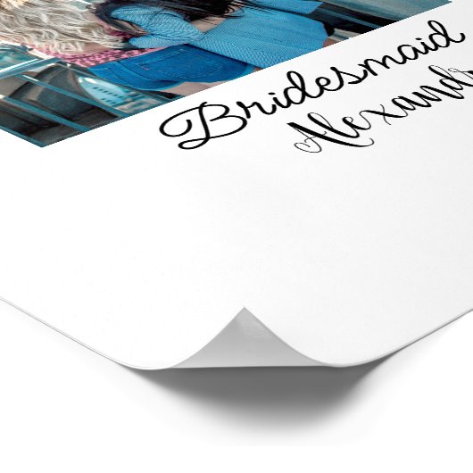 水の色カラフルあなたの名前のイメージを追加文字 ポスター (角)