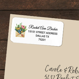 水の色カラフルのコンフロアー&グリーンリーアドレス ラベル