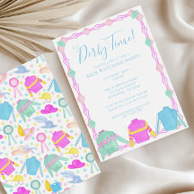 水の色カラフルダービージェリーズ&ハットパーティー