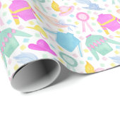 水の色カラフルダービージェリーズ&ハット ラッピングペーパー (ロールコーナー)