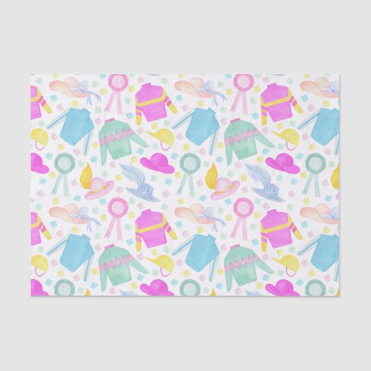 水の色カラフルダービージェリーズ&ハット 薄葉紙 (正面)