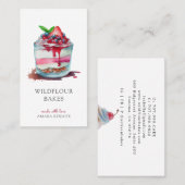 水の色カラフルデザートベーカーBakBusinessカード 名刺 (正面/裏面)