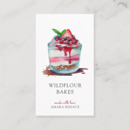 水の色カラフルデザートベーカーBakBusinessカード 名刺