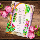 水の色カラフルフローラオールドタウンメキシコ サンキューカード