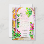 水の色カラフルフローラオールドタウンメキシコ サンキューカード (正面)