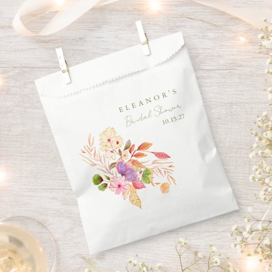 水の色カラフルフローラブランチ泡立つシャワー フェイバーバッグ (クリップ留めされた状態)