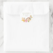 水の色カラフルフローラブランチ泡立つシャワー ラウンドシール (バッグ)