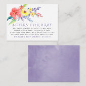水の色カラフルフローラベビーブックリクエスト エンクロージャーカード (正面/裏面)