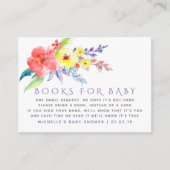 水の色カラフルフローラベビーブックリクエスト エンクロージャーカード (正面)