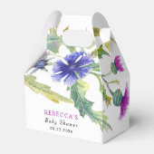 水の色カラフルワイルドフラワーベビーシャワーベイビーシャワーベイビーシャワーシャワー フェイバーボックス (正面サイド)