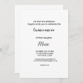 水の色カラフル名前を追加文字編集可能 招待状 (正面/裏面)