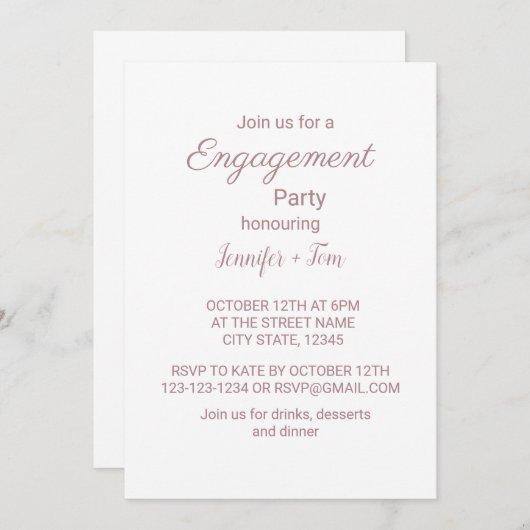 水の色カラフル名前を追加文字編集可能 招待状 (正面/裏面)