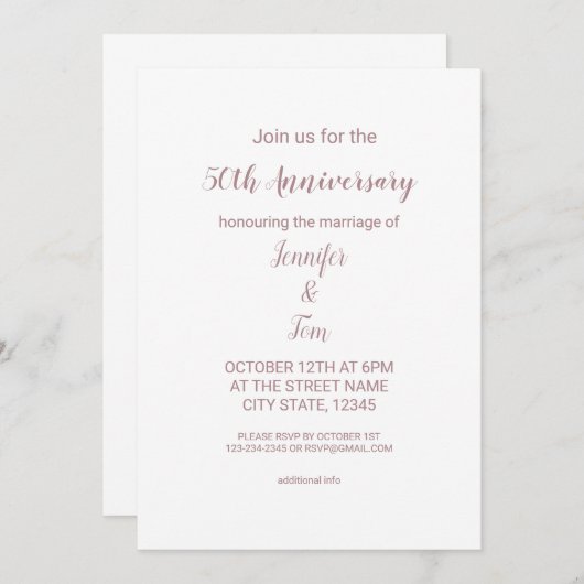 水の色カラフル名前を追加文字編集可能 招待状 (正面/裏面)