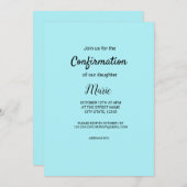 水の色カラフル名前を追加文字編集可能 招待状 (正面/裏面)