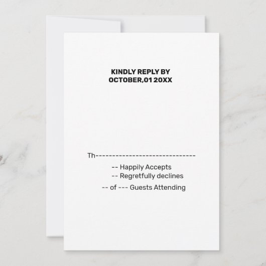 水の色カラフル名前を追加文字編集可能 招待状 (裏面)