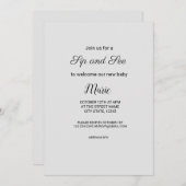 水の色カラフル名前を追加文字編集可能 招待状 (正面/裏面)