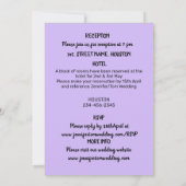 水の色カラフル名前を追加文字編集可能 招待状 (裏面)