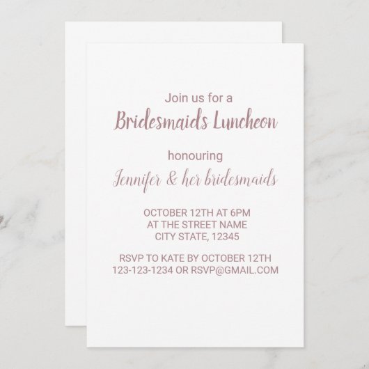 水の色カラフル名前を追加文字編集可能 招待状 (正面/裏面)