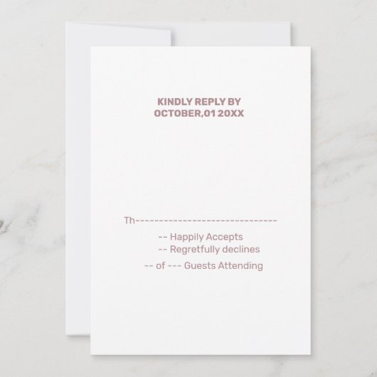 水の色カラフル名前を追加文字編集可能 招待状 (裏面)