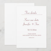 水の色カラフル名前を追加文字編集可能 招待状 (正面/裏面)