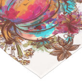 水の色カラフル秋カボチャ感謝祭 ショートテーブルランナー (コーナー)