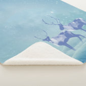 水の色カリブー動物の野生生物自然アート シェルパブランケット (3/4)