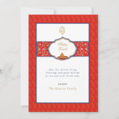 水の色ガネーシュとディヤディワリの挨拶 シーズンカード (正面)