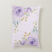 水の色ガーリー薄紫パープルバラ子供部屋デコール アクセントクッション (裏面(縦))