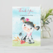 水の色ガールカウファームありがとう サンキューカード (スタンド正面)