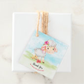 水の色ガールシープファームありがとう フェイバータグ (インサイチュ)